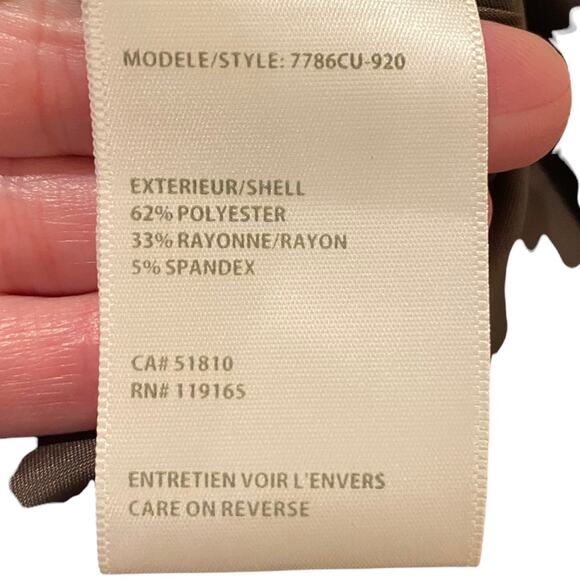 Tribella Taupe Brown Pencil Skirt with Pleating Detail Size 6P - Picture 7 of 8